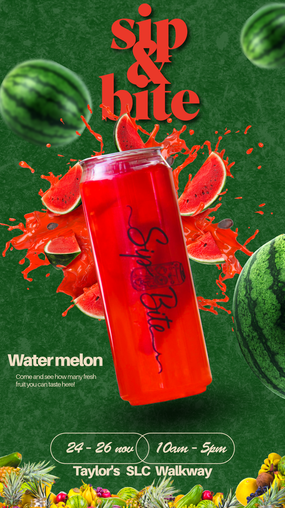 Sip & Bite — Watermelon
